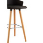 Stockholm Black Curved Backrest Bar Stool Stockholm Black Curved Backrest Bar Stool