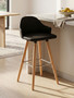 Stockholm Black Curved Backrest Bar Stool