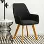 Stockholm Black Dining Chair with Angular Legs