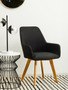Stockholm Black Dining Chair with Angular Legs