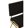 Lexa Black Linen Chair