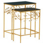 Yaxi Set of 2 Tables with Black Wooden Top