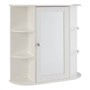 6 Shelves / Mirrored Door Bathroom Cabinet
