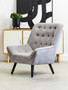 Stockholm Grey Linen Effect Accent Chair