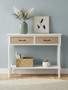 Heritage 2 Drawers White Console Table