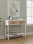 Heritage 2 Drawers White Console Table