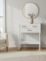 Heritage White Pearl Finish Console Table