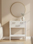 Heritage White Pearl Finish Console Table