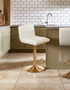 Baina White Seat Bar Stool