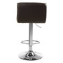 Baina Black Seat Bar Stool with Chrome Base