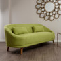 Holland Green Linen Two Seater Sofa