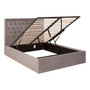 Hannah Brushed Steel Velet Double Bed