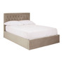 Hannah Mink Velvet Double Ottoman Bed