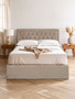 Hannah Mink Velvet Ottoman Double Bed