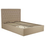 Hannah Beige Double Ottoman Bed
