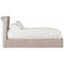 Edison Beige Double Ottoman Bed