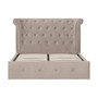 Edison Beige Double Ottoman Bed