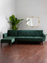 Serene 3 Seat Green Sofa Bed