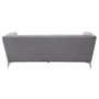 Hansa Three Seat Grey Velvet Sofa