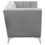 Hansa Two Seat Grey Velvet Sofa