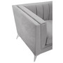 Hansa Two Seat Grey Velvet Sofa