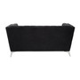 Hansa Two Seat Black Velvet Sofa