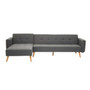 Hansa Large Grey Velvet Sofa