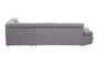 Hanover Grey Linen Corner Sofa with Adjustable Headrests
