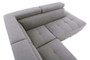 Hanover Grey Linen Corner Sofa with Adjustable Headrests