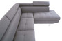 Hanover Grey Linen Corner Sofa with Adjustable Headrests