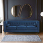 Helia 3 Seat Blue Velvet Sofa