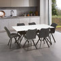 Weston Marble Effect Dining Table with 6 Chairs Set