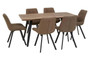 Westford Brown Dining Table with 6 Chairs Set