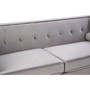 Felisa 3 Seat Grey Velvet Sofa