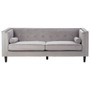 Felisa 3 Seat Grey Velvet Sofa