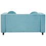 Farah 2 Seat Midnight Green Velvet Sofa