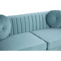 Farah 3 Seat Midnight Green Velvet Sofa