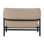 Stockholm 2 Seat Beige Sofa with Black Wood Frame