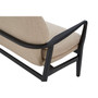 Stockholm 2 Seat Beige Sofa with Black Wood Frame