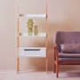 Rostok White Ladder Style Shelf Unit