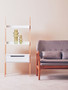Rostok White Ladder Style Shelf Unit