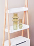 Rostok White Ladder Style Shelf Unit