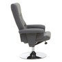 Denton Grey Leather Effect Recliner