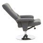 Denton Grey Leather Effect Recliner