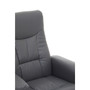 Denton Grey Leather Effect Recliner