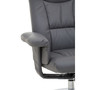 Denton Grey Leather Effect Recliner