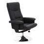 Denton Black Leather Effect Recliner
