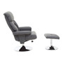 Denton Grey Leather Reclining Chair