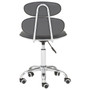 Grey PU Home Office Chair with Chrome Base