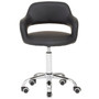 Black PU Home Office Chair with Curved Back